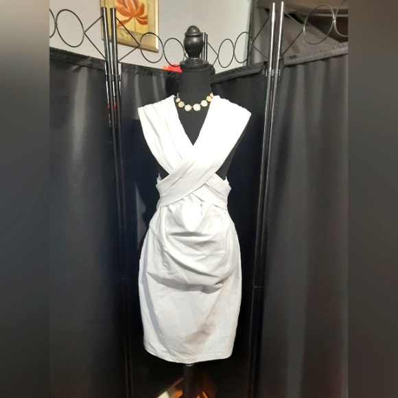 Diyanu NWT Dress Ekegant White Wrap Criss Cross Design Women'sXL Sexy Party